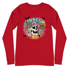 Load image into Gallery viewer, Retro Beachy Halloween Skull Unisex Long Sleeve Tee
