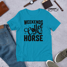 Load image into Gallery viewer, Weekends Coffee &amp; Horse Unisex t-shirt
