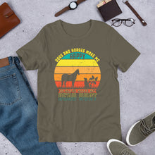 Load image into Gallery viewer, Dogs And Horses Make Me Happy Unisex t-shirt
