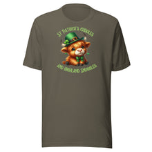 Load image into Gallery viewer, St Patrick&#39;s Cuddles And Highland Snuggles (Highland Cows) Unisex t-shirt
