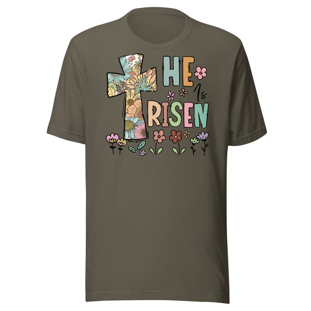 He Is Risen (flowers) Unisex t-shirt