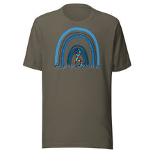 Load image into Gallery viewer, Autism Awareness Blue Rainbow Unisex t-shirt
