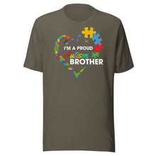 Load image into Gallery viewer, I’m A Proud Autism Brother Unisex t-shirt

