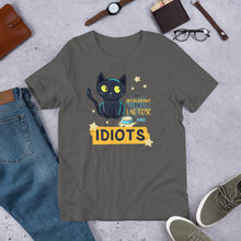 Load image into Gallery viewer, I’m Intolerant to Lactose and Idiots (cat) Unisex t-shirt
