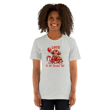 Load image into Gallery viewer, Love Is The Greatest Gift (highland cow) Unisex t-shirt

