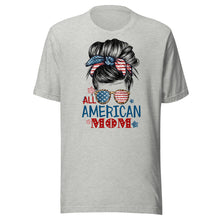 Load image into Gallery viewer, All American Mom Messy Bun Unisex t-shirt
