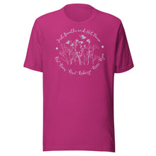 Load image into Gallery viewer, Breathe and Hit Pause (dark colors) Unisex t-shirt
