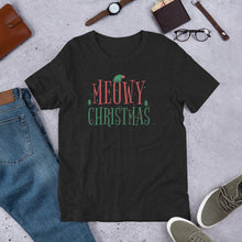 Load image into Gallery viewer, Meowy Christmas Unisex t-shirt
