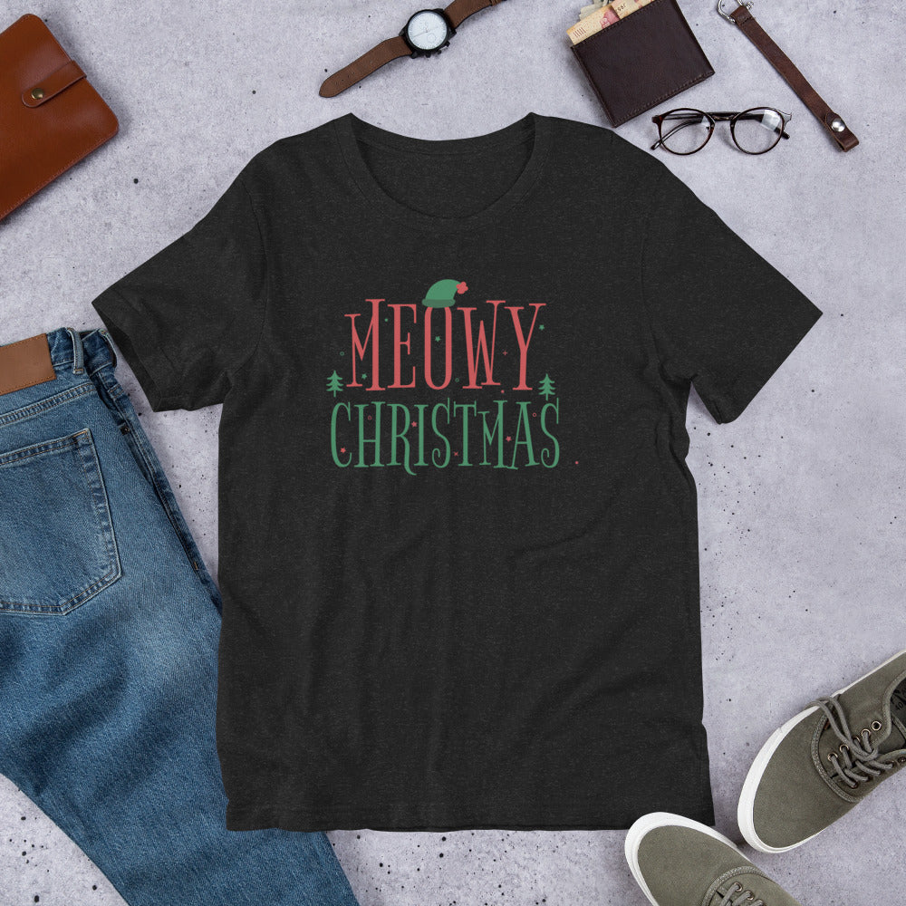 Meowy Christmas Unisex t-shirt
