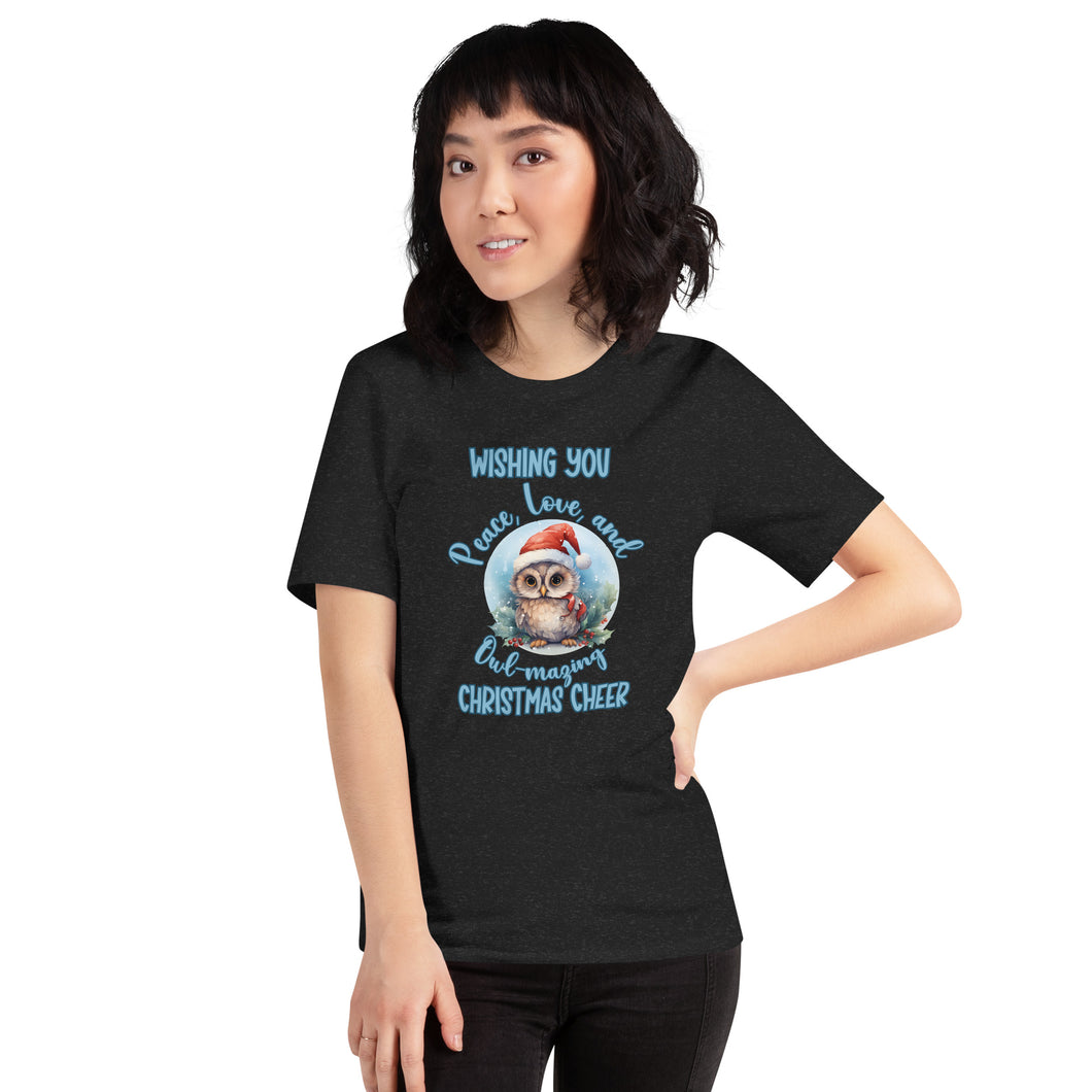 Wishing You Owl-Mazing Christmas Cheer Unisex t-shirt
