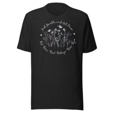 Load image into Gallery viewer, Breathe and Hit Pause (dark colors) Unisex t-shirt
