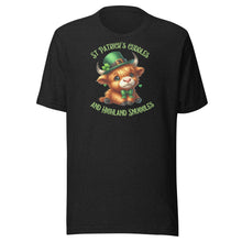 Load image into Gallery viewer, St Patrick&#39;s Cuddles And Highland Snuggles (Highland Cows) Unisex t-shirt
