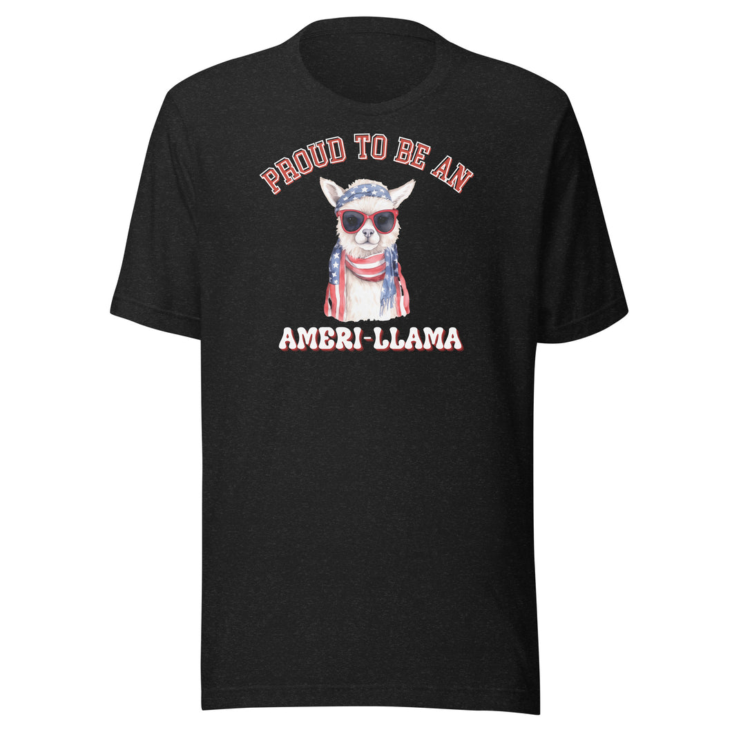 Proud to Be An Ameri-Llama Unisex t-shirt