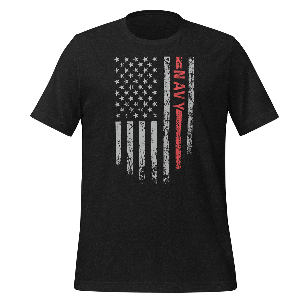 Navy Flag Vertical Unisex t-shirt