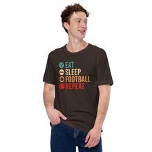 Load image into Gallery viewer, Eat Sleep Football Repeat Unisex t-shirt
