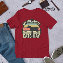 Load image into Gallery viewer, My Therapist Eats Hay Unisex t-shirt
