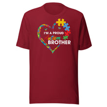 Load image into Gallery viewer, I’m A Proud Autism Brother Unisex t-shirt
