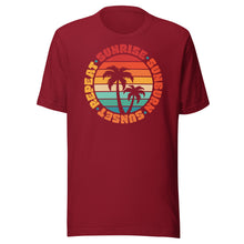 Load image into Gallery viewer, Sunrise Sunburn Sunset Repeat Retro Palms Unisex t-shirt
