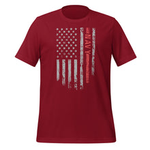 Load image into Gallery viewer, Navy Flag Vertical Unisex t-shirt
