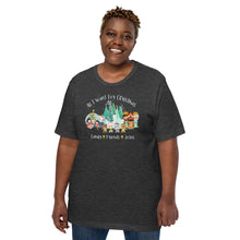 Load image into Gallery viewer, All I Want For Christmas Family*Friends*Jesus (Darker Colors) Unisex t-shirt
