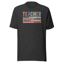 Load image into Gallery viewer, Teacher Words Retro Lines Unisex t-shirt
