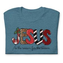 Load image into Gallery viewer, Jesus is the Reason for the Season (Block Letters) Unisex t-shirt
