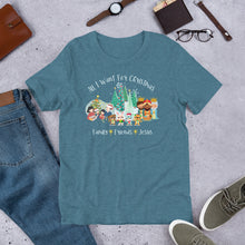 Load image into Gallery viewer, All I Want For Christmas Family*Friends*Jesus (Darker Colors) Unisex t-shirt

