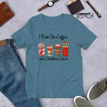 Load image into Gallery viewer, I Run On Coffee and Christmas Cheer Unisex t-shirt
