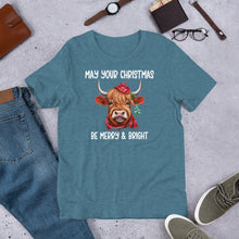 Load image into Gallery viewer, May Your Christmas Be Merry &amp; Bright Unisex t-shirt
