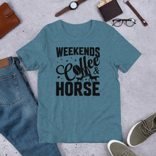 Load image into Gallery viewer, Weekends Coffee &amp; Horse Unisex t-shirt
