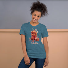 Load image into Gallery viewer, Be My Valentine Highland Cow Unisex t-shirt
