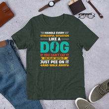 Load image into Gallery viewer, Handle Stress Like Dog Unisex t-shirt
