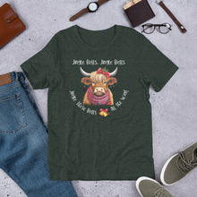 Load image into Gallery viewer, Jingle Bells, Jingle Bells Highland Cow Unisex t-shirt
