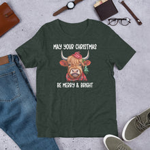 Load image into Gallery viewer, May Your Christmas Be Merry &amp; Bright Unisex t-shirt
