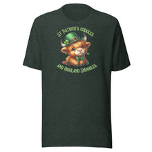 Load image into Gallery viewer, St Patrick&#39;s Cuddles And Highland Snuggles (Highland Cows) Unisex t-shirt
