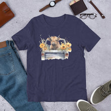Load image into Gallery viewer, Highland Cow in Truck Unisex t-shirt
