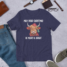 Load image into Gallery viewer, May Your Christmas Be Merry &amp; Bright Unisex t-shirt
