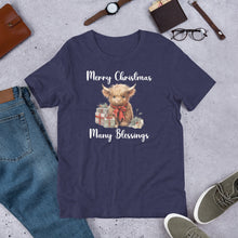 Load image into Gallery viewer, Merry Christmas Many Blessings Unisex t-shirt
