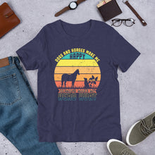 Load image into Gallery viewer, Dogs And Horses Make Me Happy Unisex t-shirt
