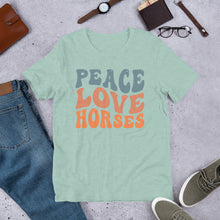 Load image into Gallery viewer, Peace Love Horses Unisex t-shirt
