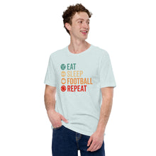 Load image into Gallery viewer, Eat Sleep Football Repeat Unisex t-shirt
