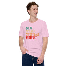 Load image into Gallery viewer, Eat Sleep Football Repeat Unisex t-shirt
