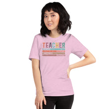 Load image into Gallery viewer, Teacher Words Retro Lines Unisex t-shirt
