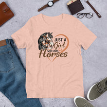 Load image into Gallery viewer, Just A Girl Who Loves Horses Unisex t-shirt
