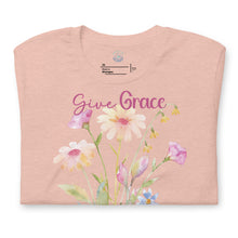 Load image into Gallery viewer, Give Grace, Jesus Did (Wildflowers) Unisex t-shirt
