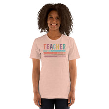 Load image into Gallery viewer, Teacher Words Retro Lines Unisex t-shirt
