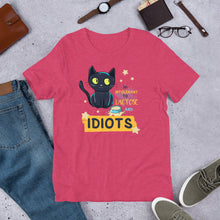Load image into Gallery viewer, I’m Intolerant to Lactose and Idiots (cat) Unisex t-shirt
