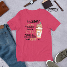 Load image into Gallery viewer, Coffee and Cats Unisex t-shirt
