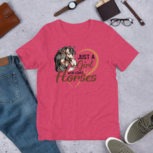 Load image into Gallery viewer, Just A Girl Who Loves Horses Unisex t-shirt
