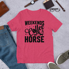 Load image into Gallery viewer, Weekends Coffee &amp; Horse Unisex t-shirt
